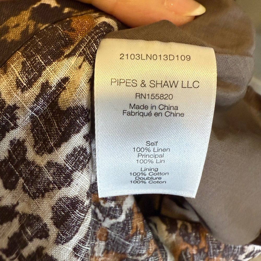 Veronica Beard Brown Leopard-Print Button-Front M… - image 5